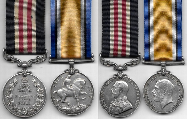 WW1 Military Medal Pair Machine Gun Corps