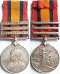 QSA Medal 3 Bars to Lincolnshire Regiment
